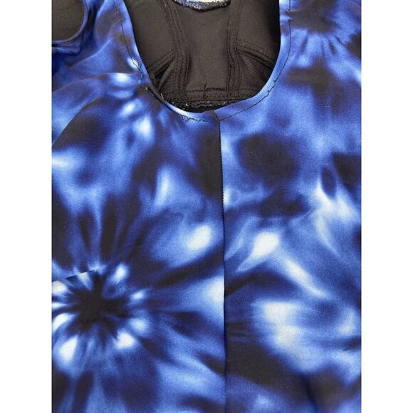 Aqua Green Blue Tie Dye One-Piece Swim Bathing Suit Women's - Picture 8 of 9